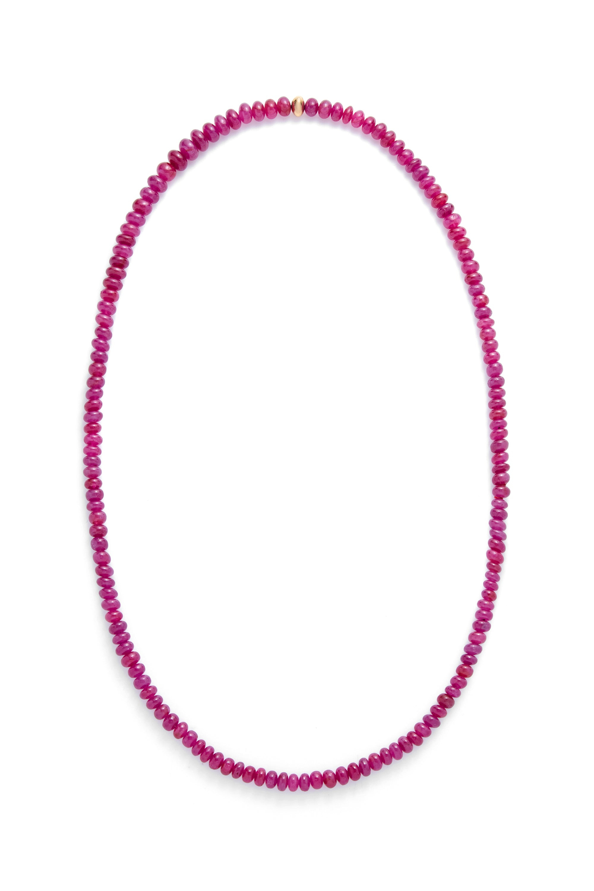 Beaded Necklace in Ruby (Large Beads) - 3