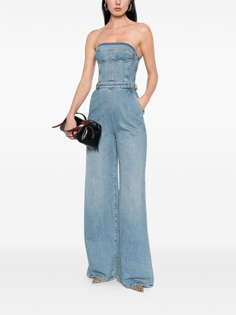ELISABETTA FRANCHI buckle-detail strapless jumpsuit outlook