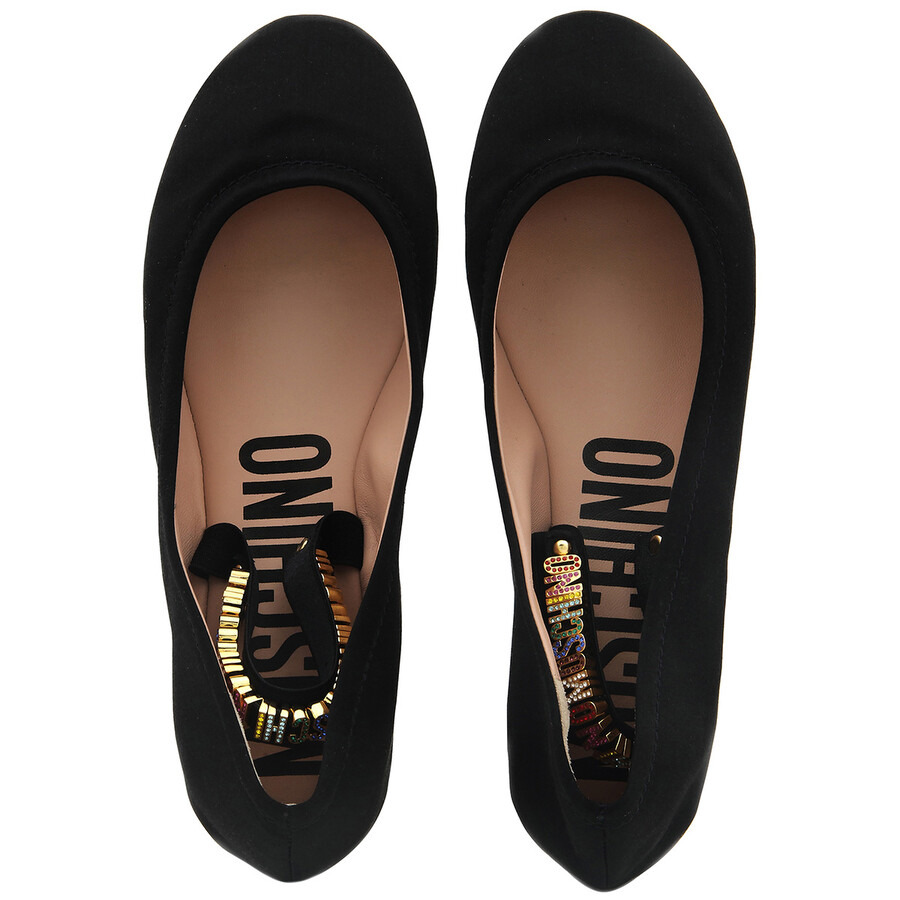Moschino Mini Logo Lettering Ballet Flats - 4