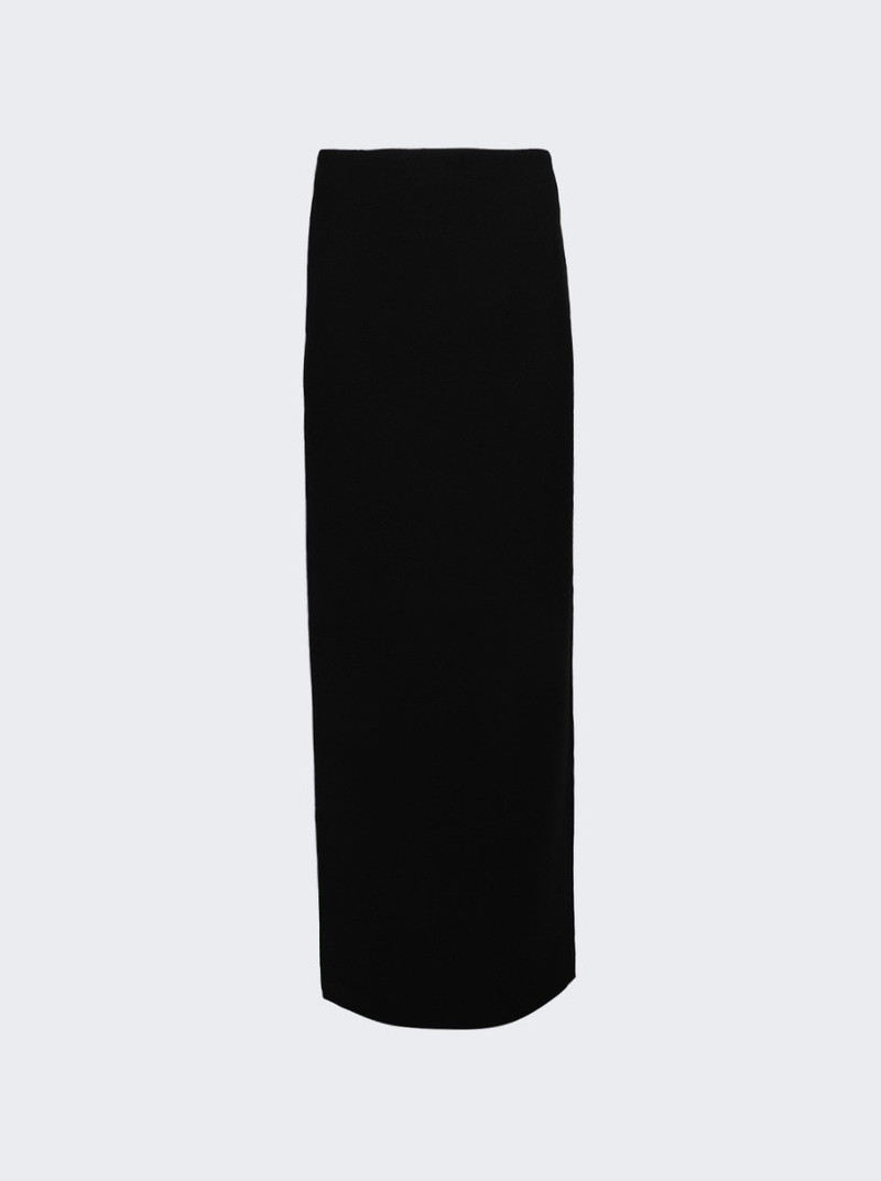 High Waist Column Skirt Black - 1