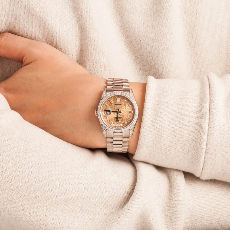 Pre-owned Rolex President Day-Date 118389 Jubilee Dial - 5