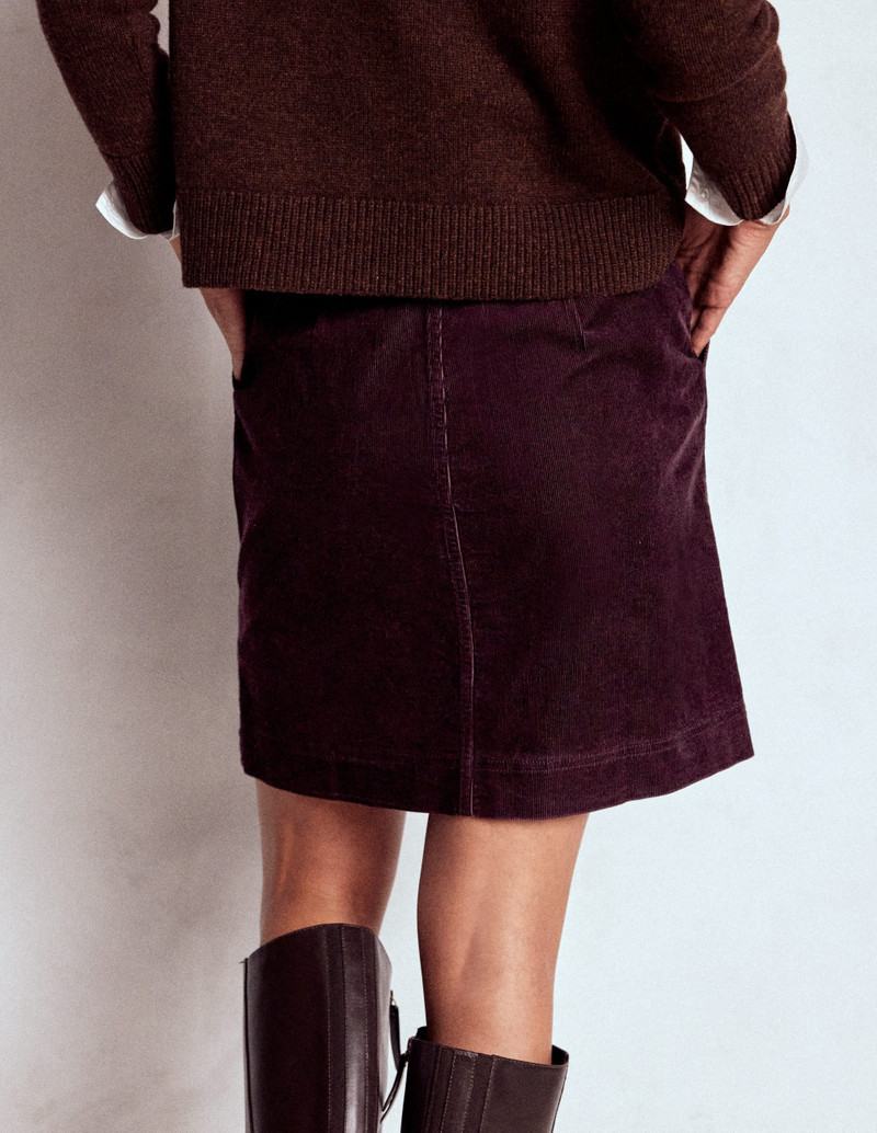 Cecelia Cord Skirt-Deep Aubergine 4