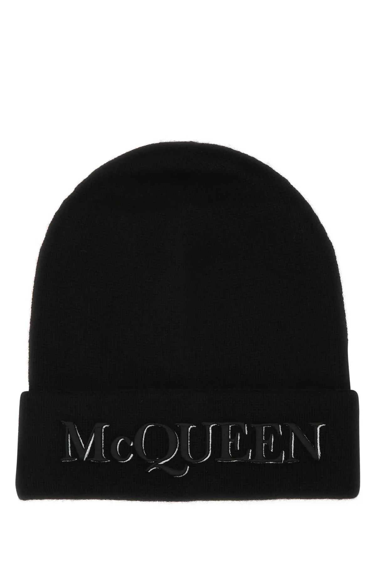 Alexander McQueen CAPPELLO Cashmere Beanie — Black - 1