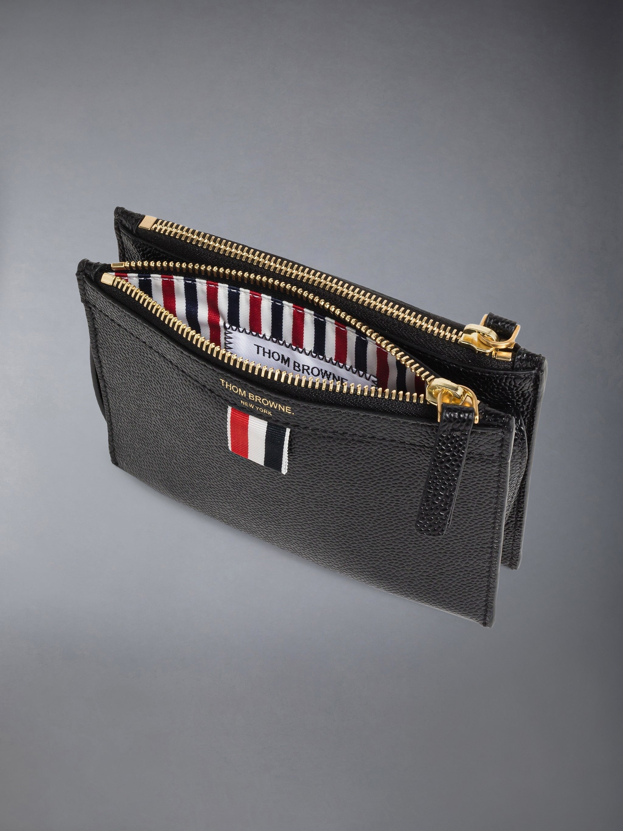 PEBBLE GRAIN MINI DOUBLE DOCUMENT HOLDER CROSSBODY - 4