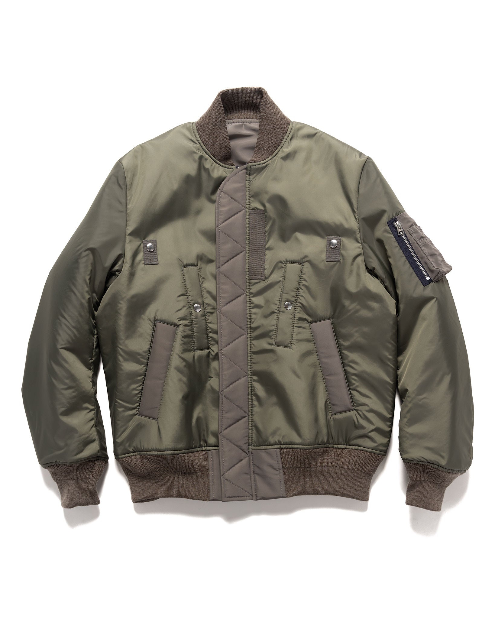Nylon Twill Blouson Khaki - 1