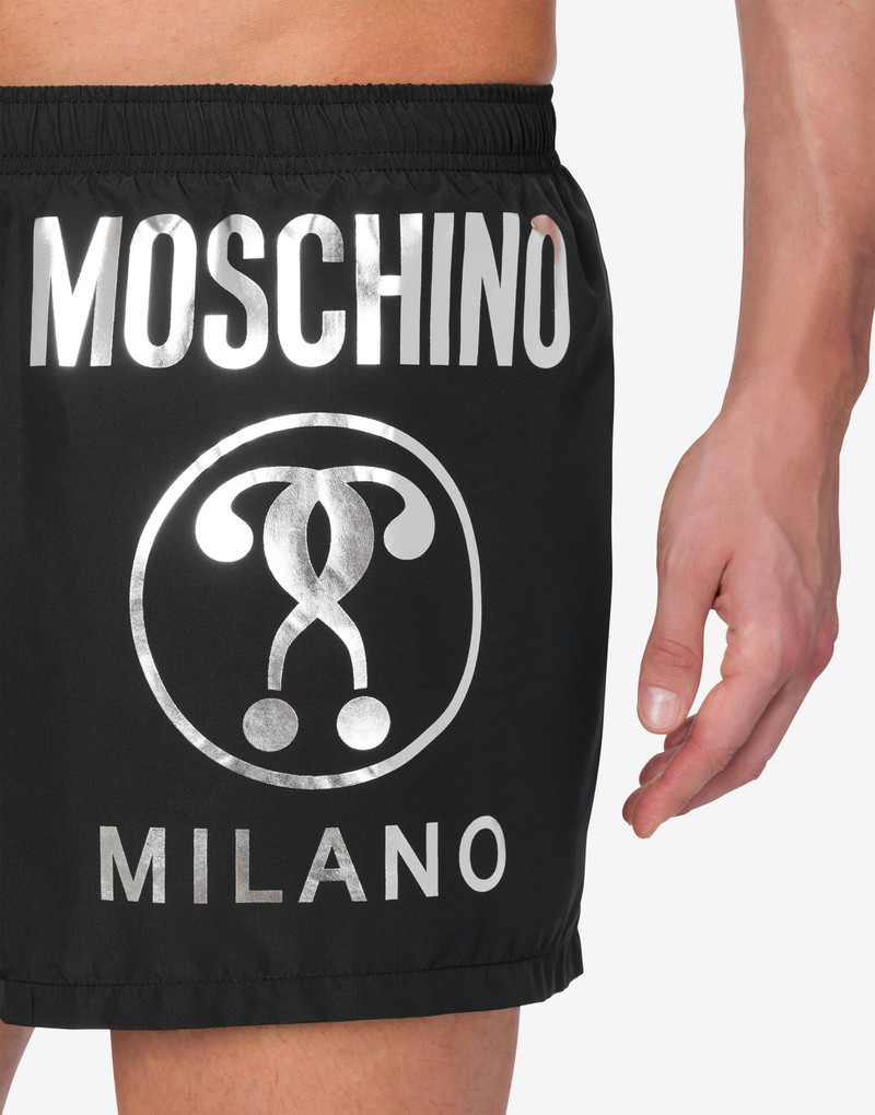 SWIM TRUNKS SILVER DOUBLE QUESTION MARK 4