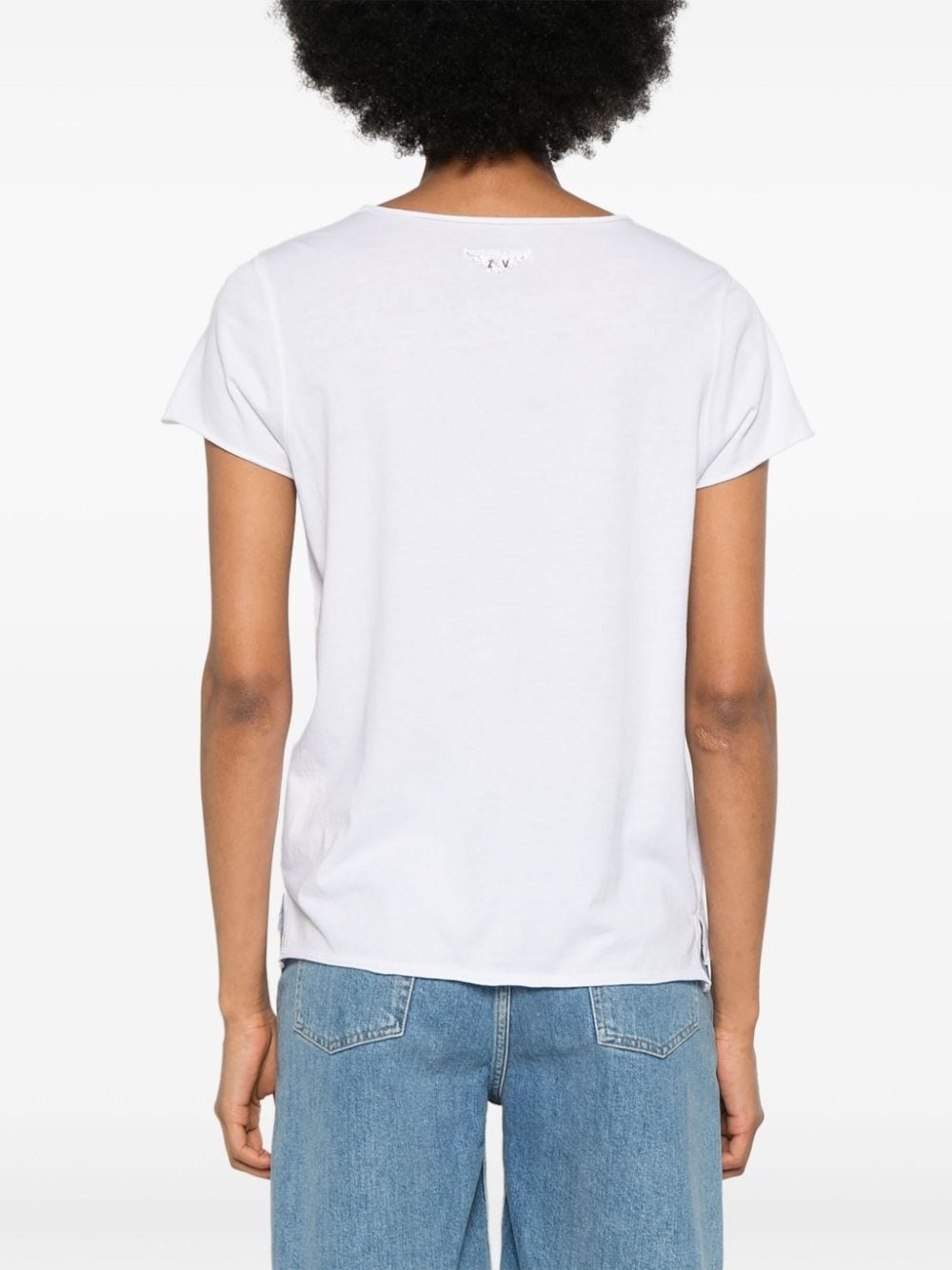 rhinestone-embellished cotton T-shirt - 4