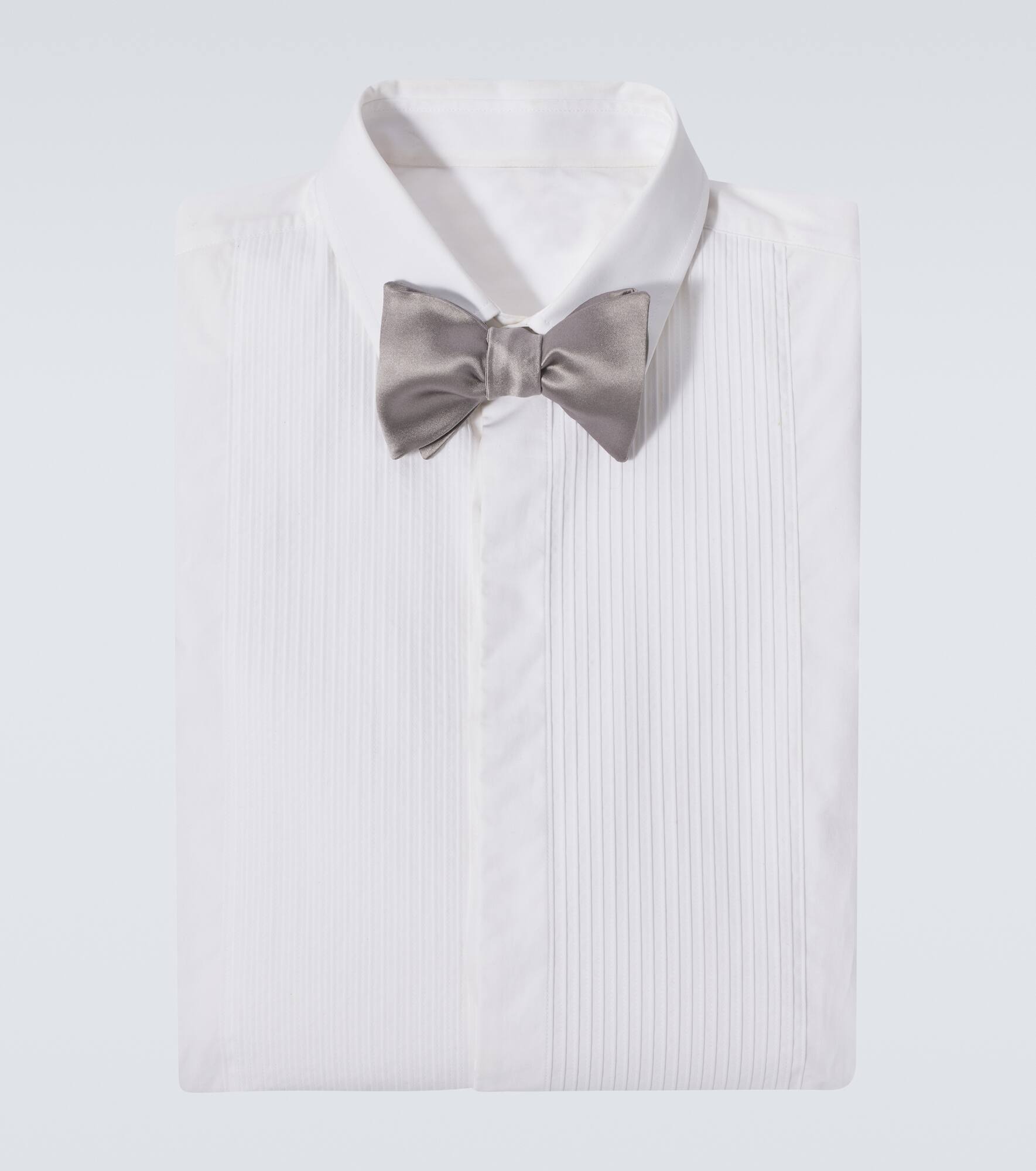Silk and cotton satin bow tie - 3