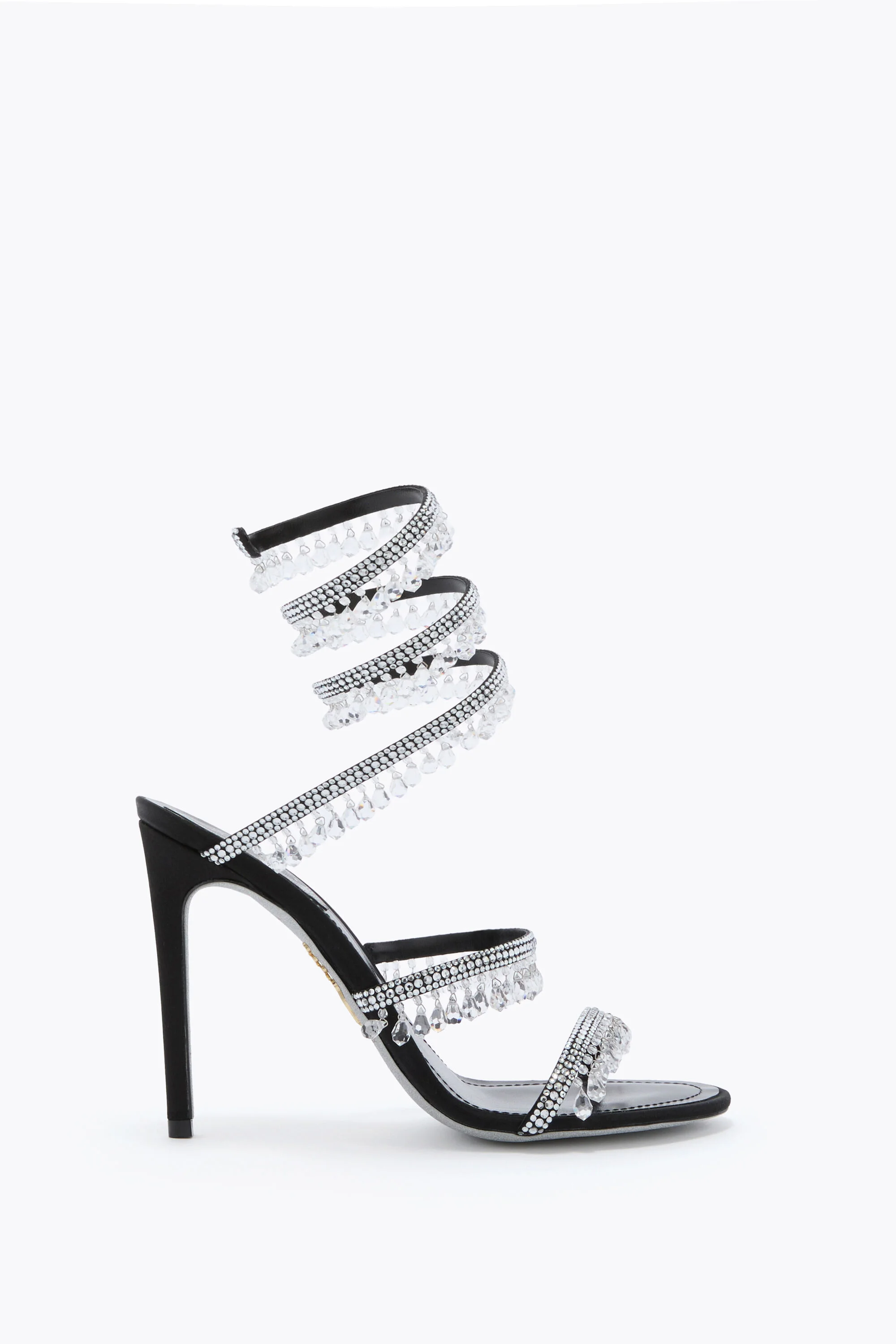 CHANDELIER BLACK AND SILVER SANDAL 105 - 1