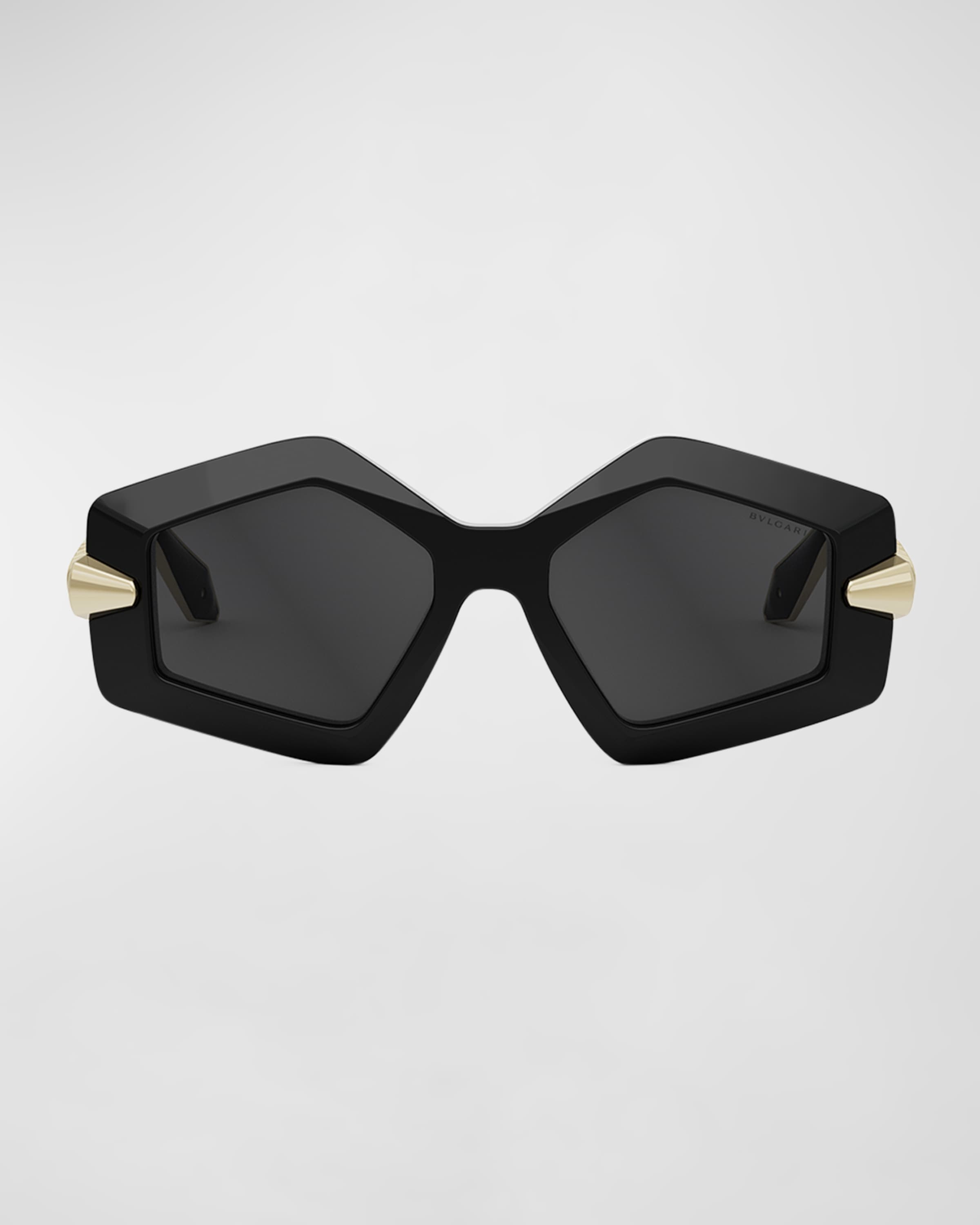 Geometric Acetate & Metal Butterfly Sunglasses - 4