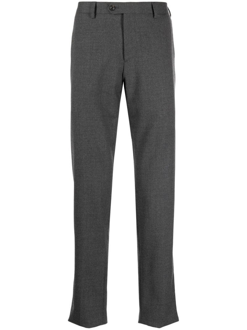 pressed-crease mÃ©lange tailored trousers 1
