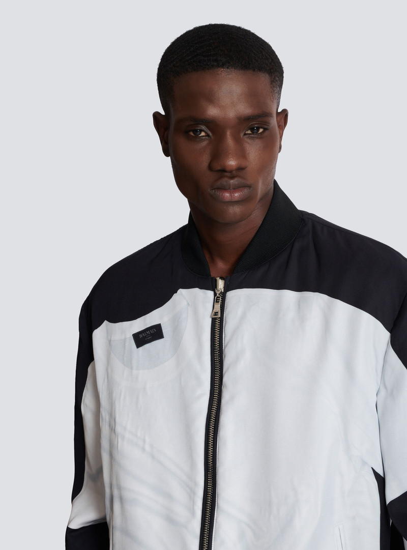 Bomber jacket with T-shirt print 7