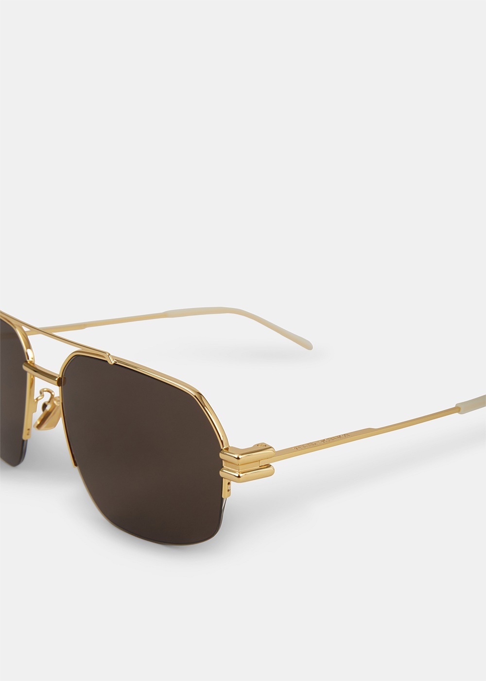 Gold Square Aviator Sunglasses - 4