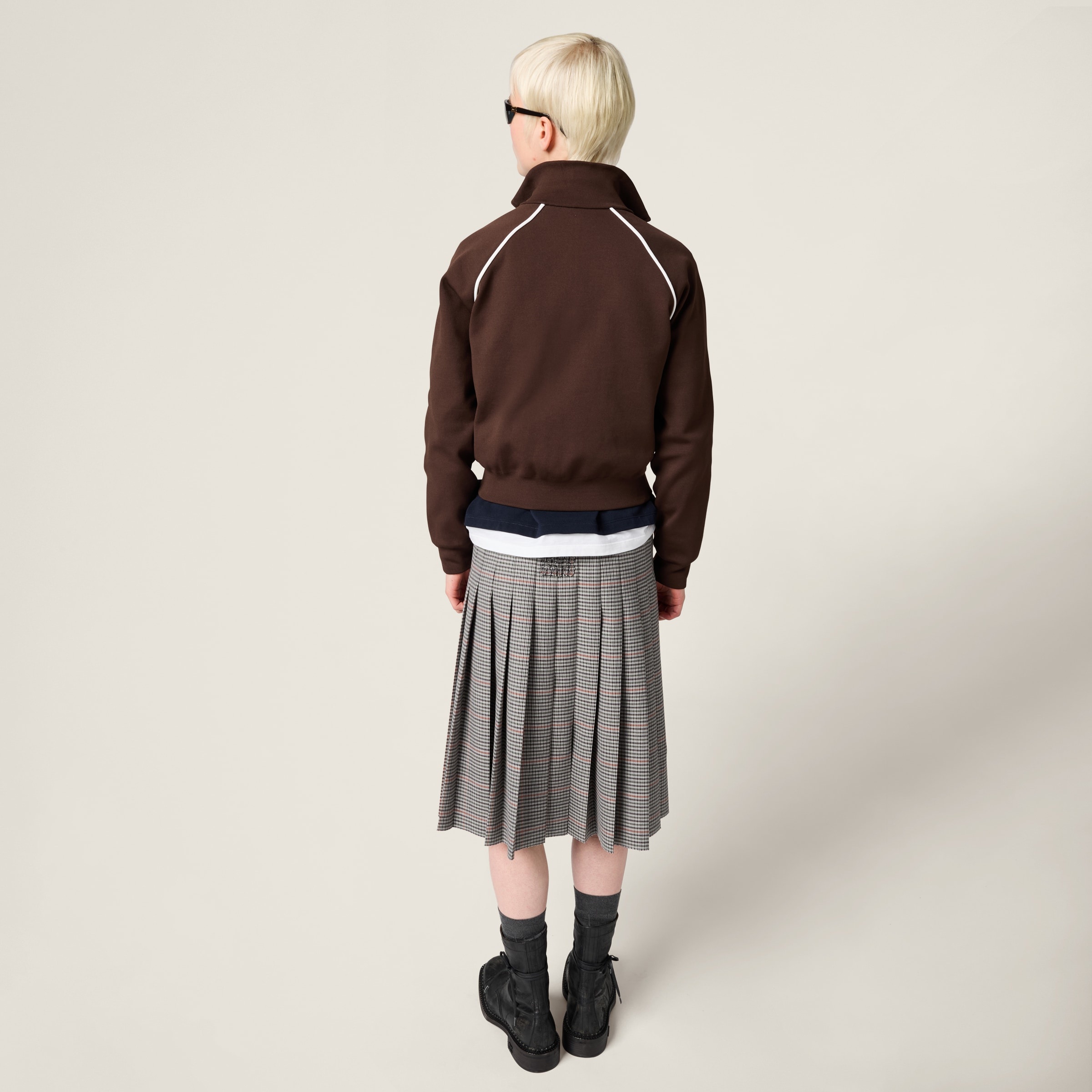 Checked pleated skirt - 3