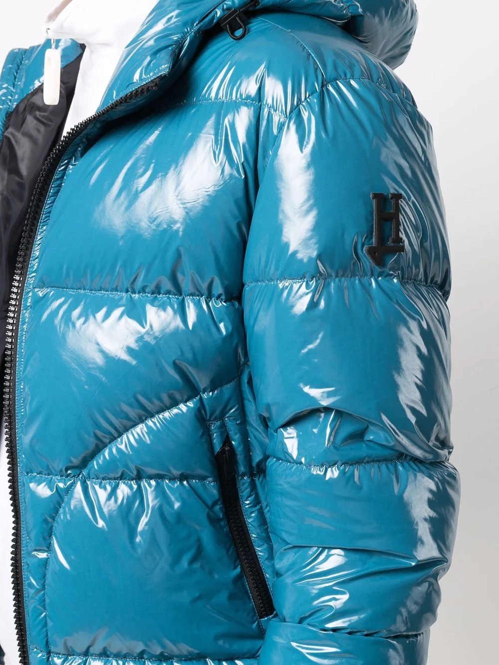 glossy puffer down jacket - 5