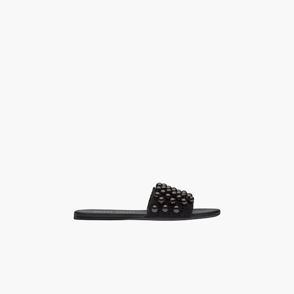 Cotton crochet slides - 6