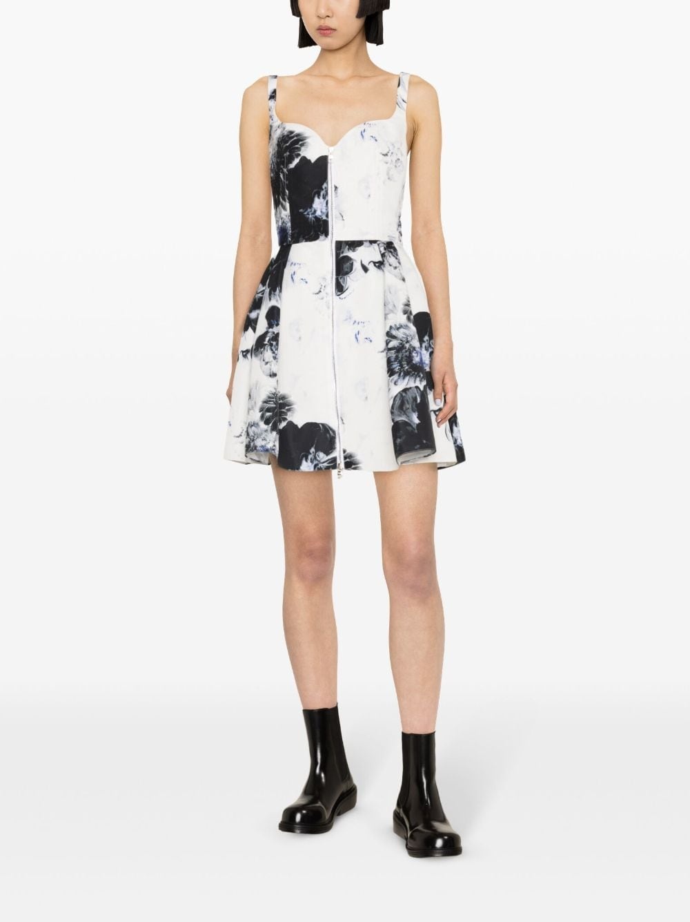 Chiaroscuro floral-jacquard minidress - 2