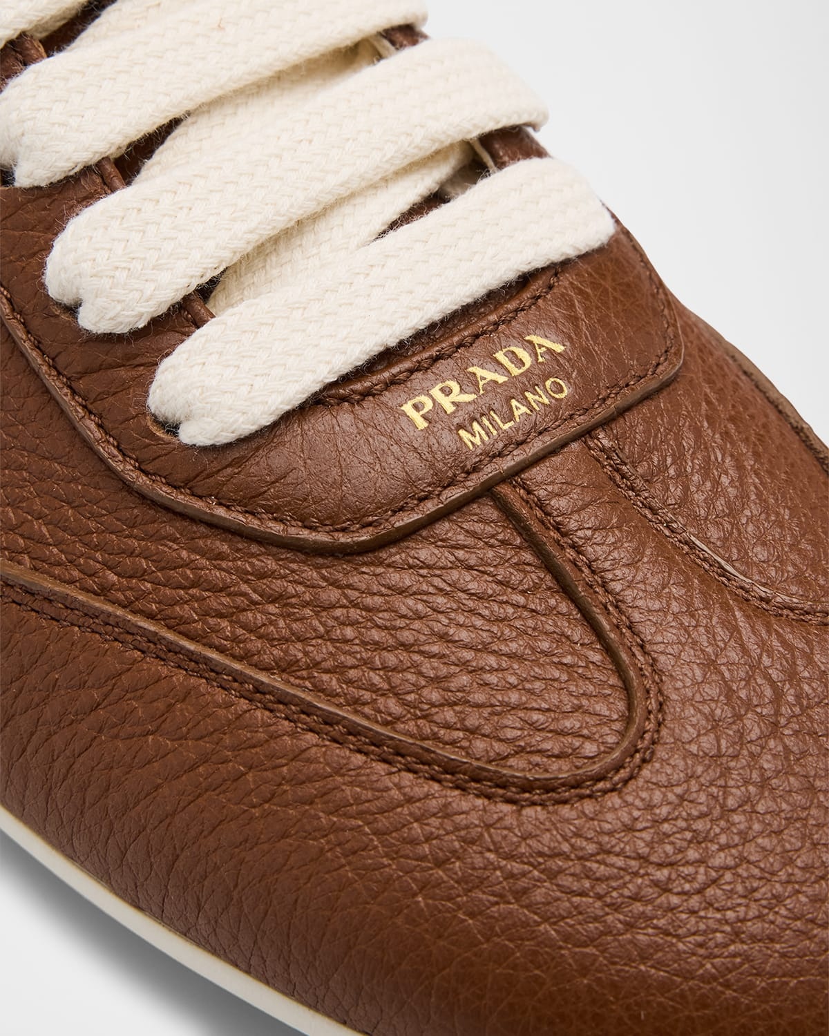 Thin Leather Low-Top Sneakers - 6