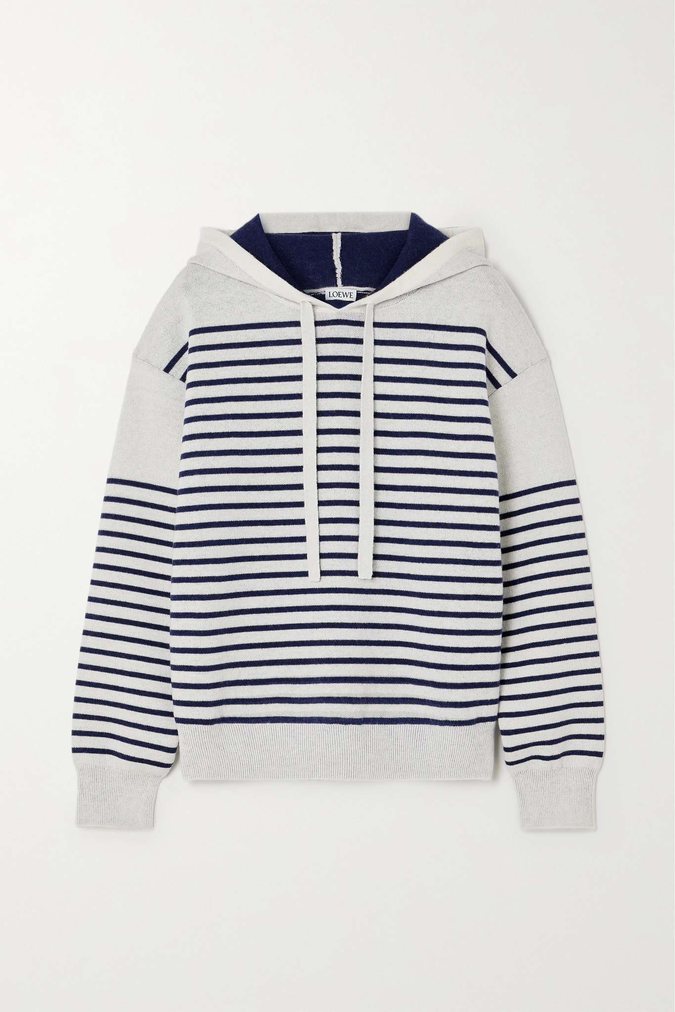 Striped wool-blend jacquard hoodie - 1