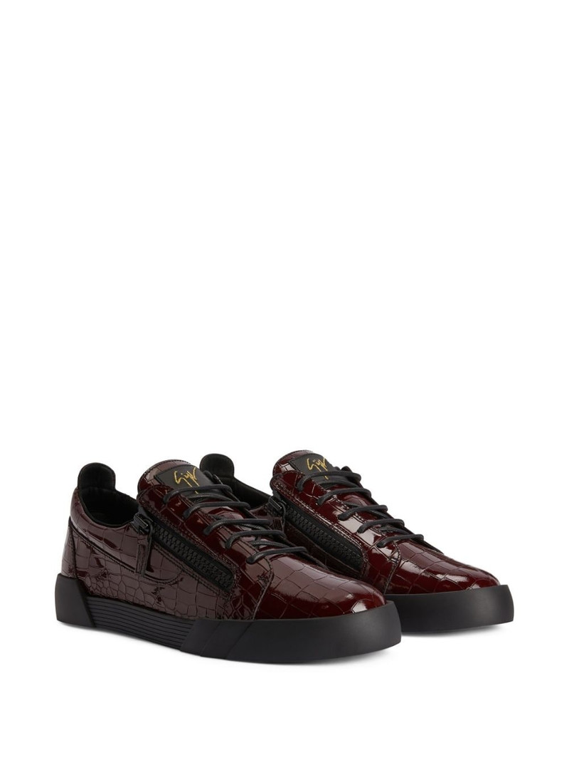 Giuseppe Zanotti Frankie crocodile-effect leather sneakers outlook