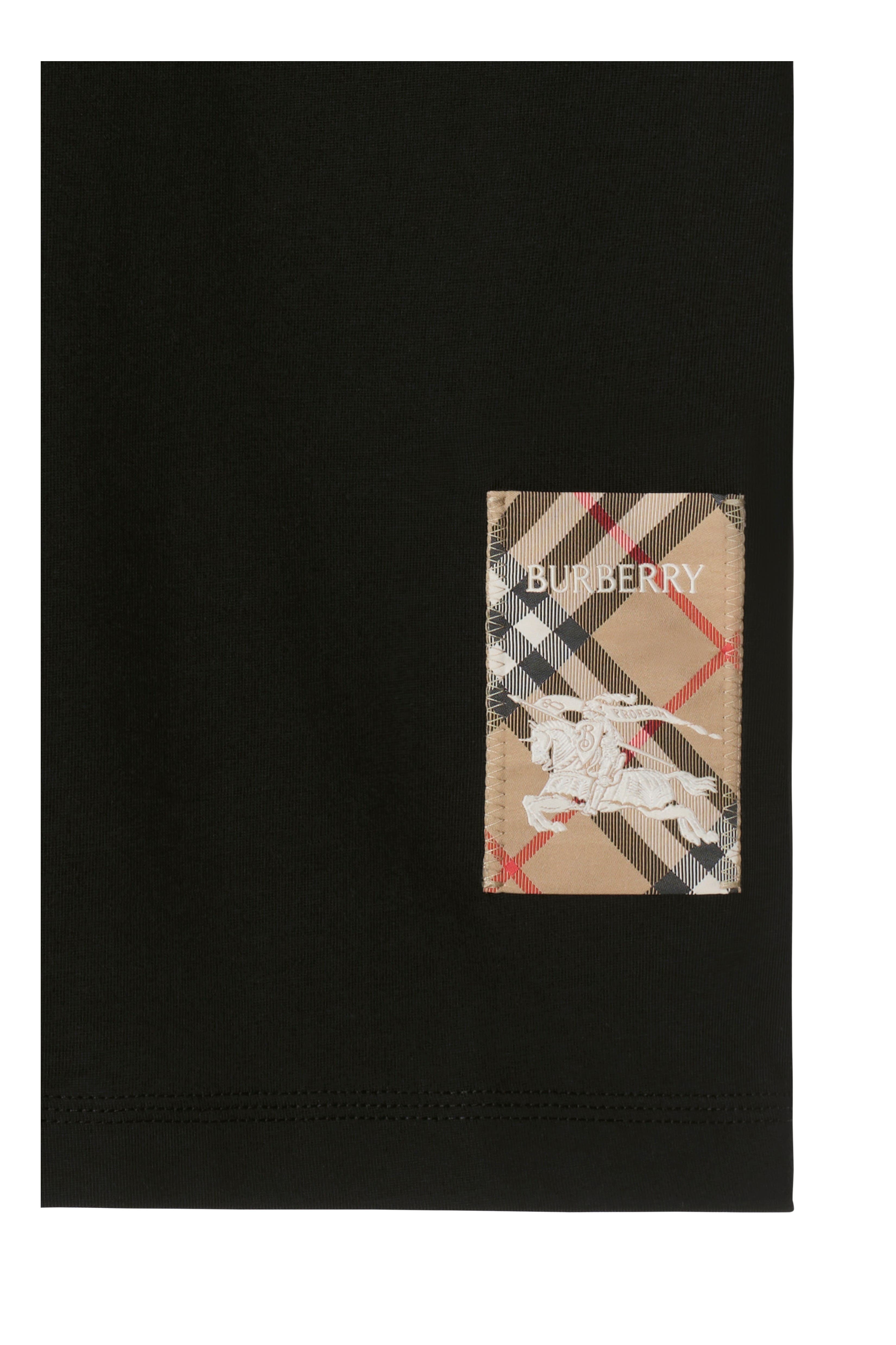 burberry Check Label Cotton T-shirt in Black at Nordstrom - 2