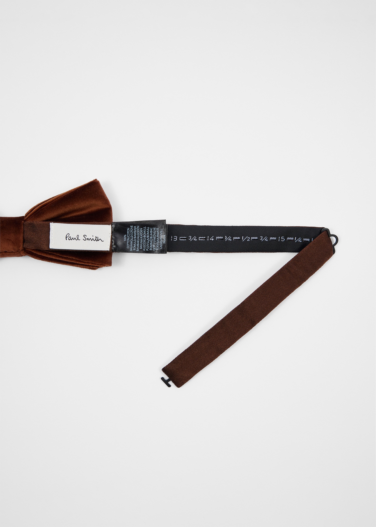 Dark Brown Velvet Pre-Tied Bow Tie - 2