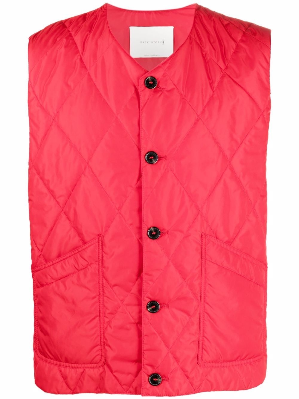 quilted sleeveless gilet jacket - 1