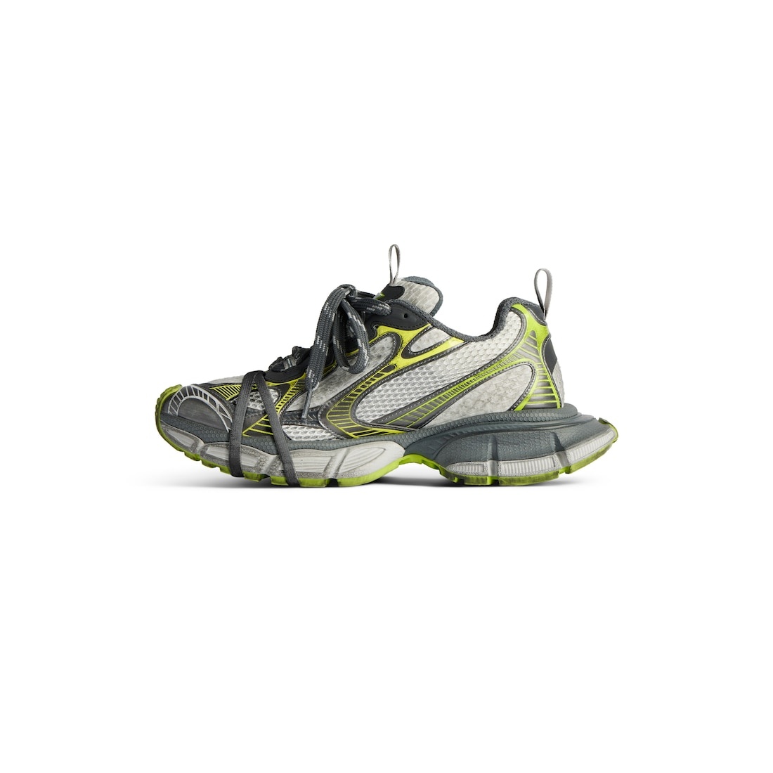 Men's 3xl Sneaker  in White/grey/green/yellow - 4