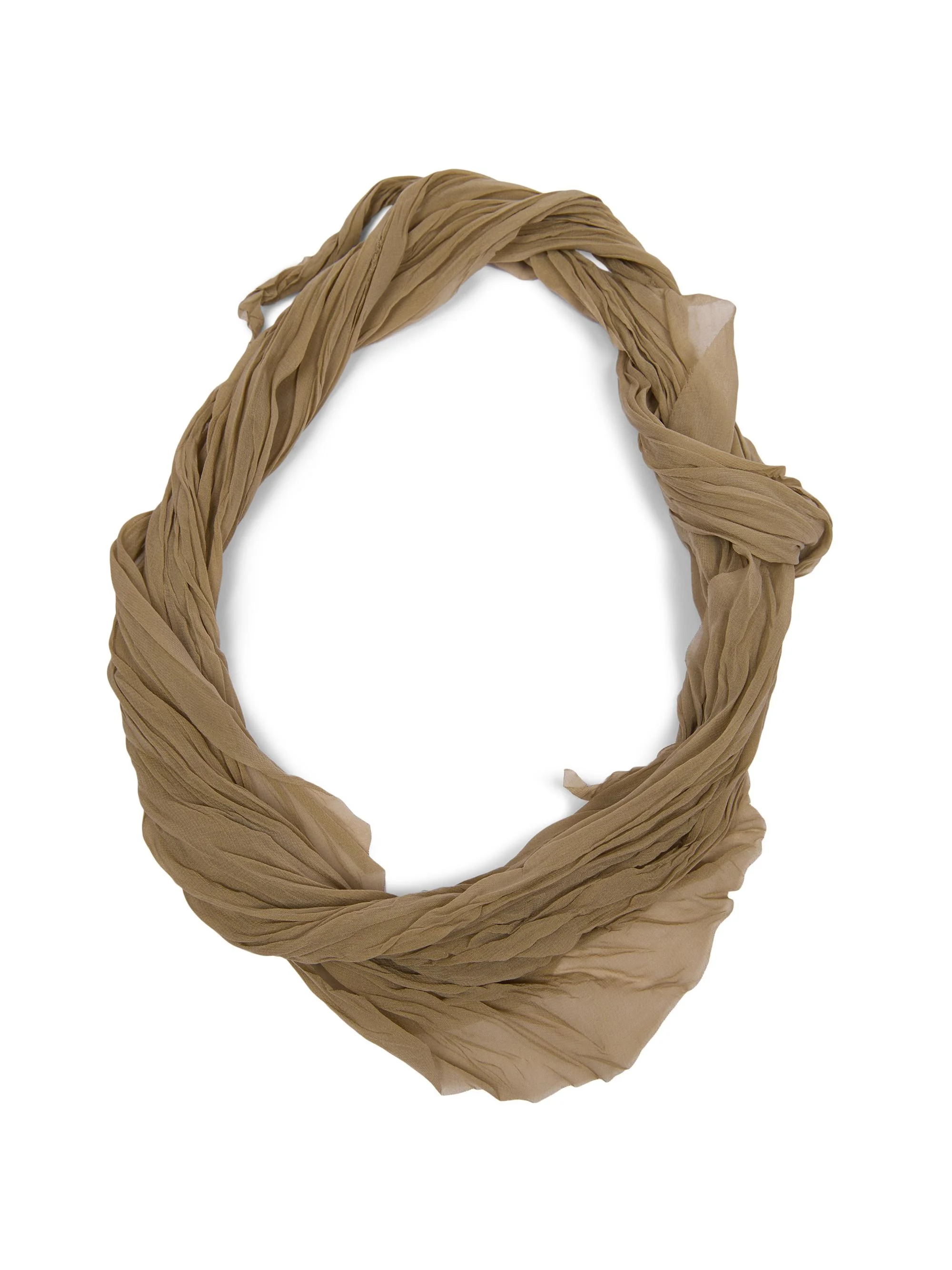 Men's Crumpled Gavroche Scarf - Matcha - 1