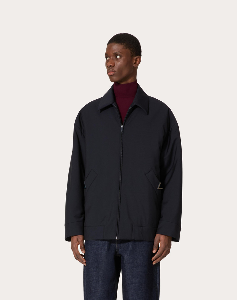 MOHAIR WOOL PEA COAT WITH V DETAIL 3