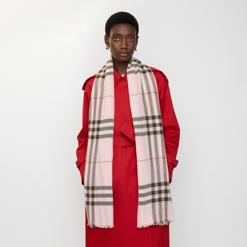 Burberry Wide Check Wool Scarf outlook