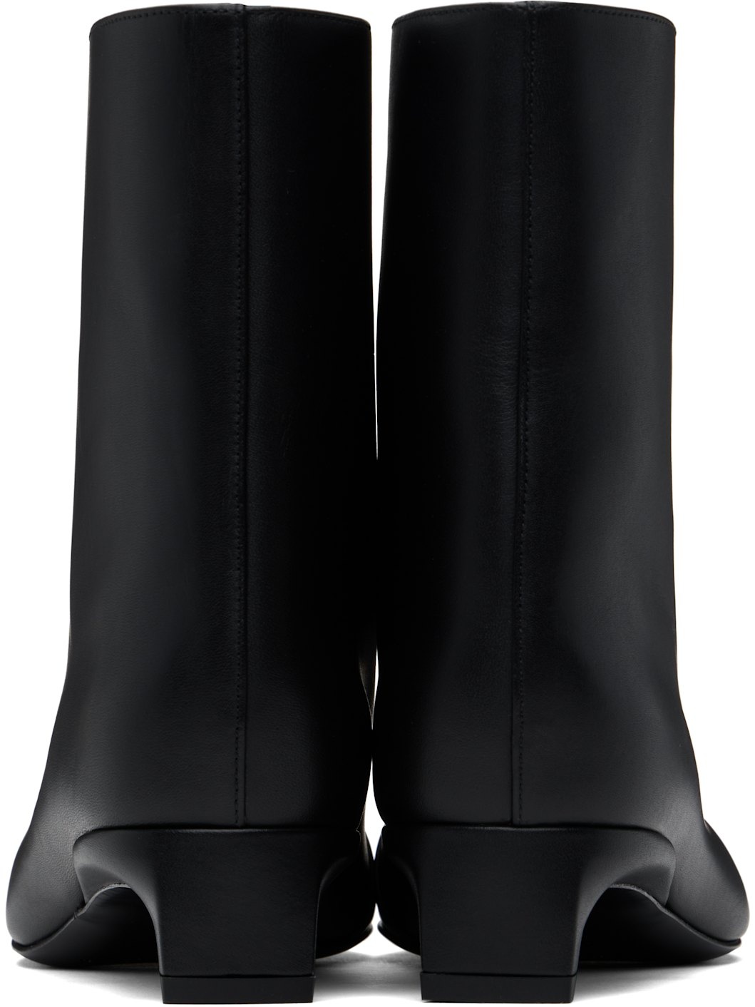 Black Celine Leather Ankle Boots - 2