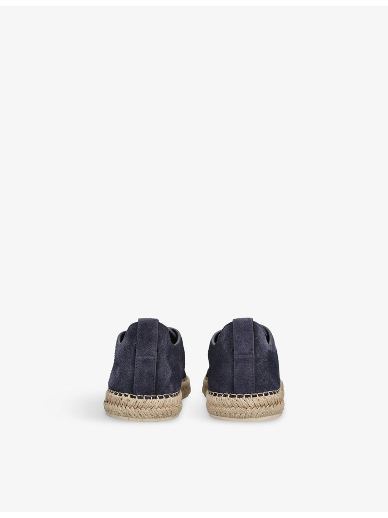 ZEGNA Triple Stitch Suede Espadrilles outlook