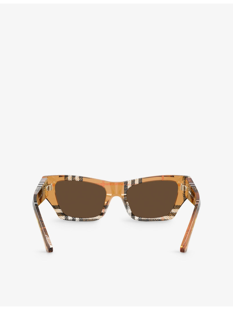 BE4441U Cat-Eye Checked Acetate Sunglasses 4