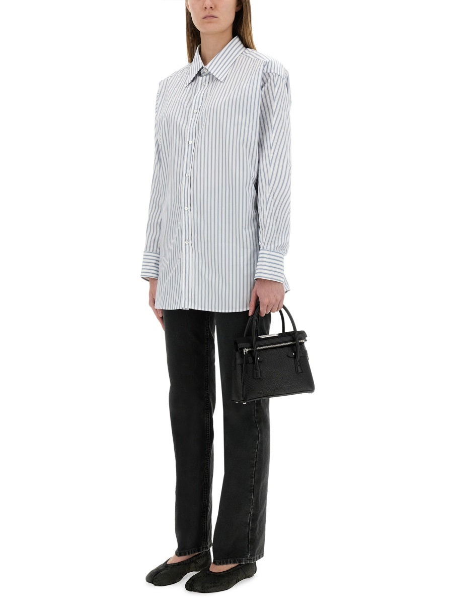 Maison Margiela Women Striped Cotton Shirt - 2