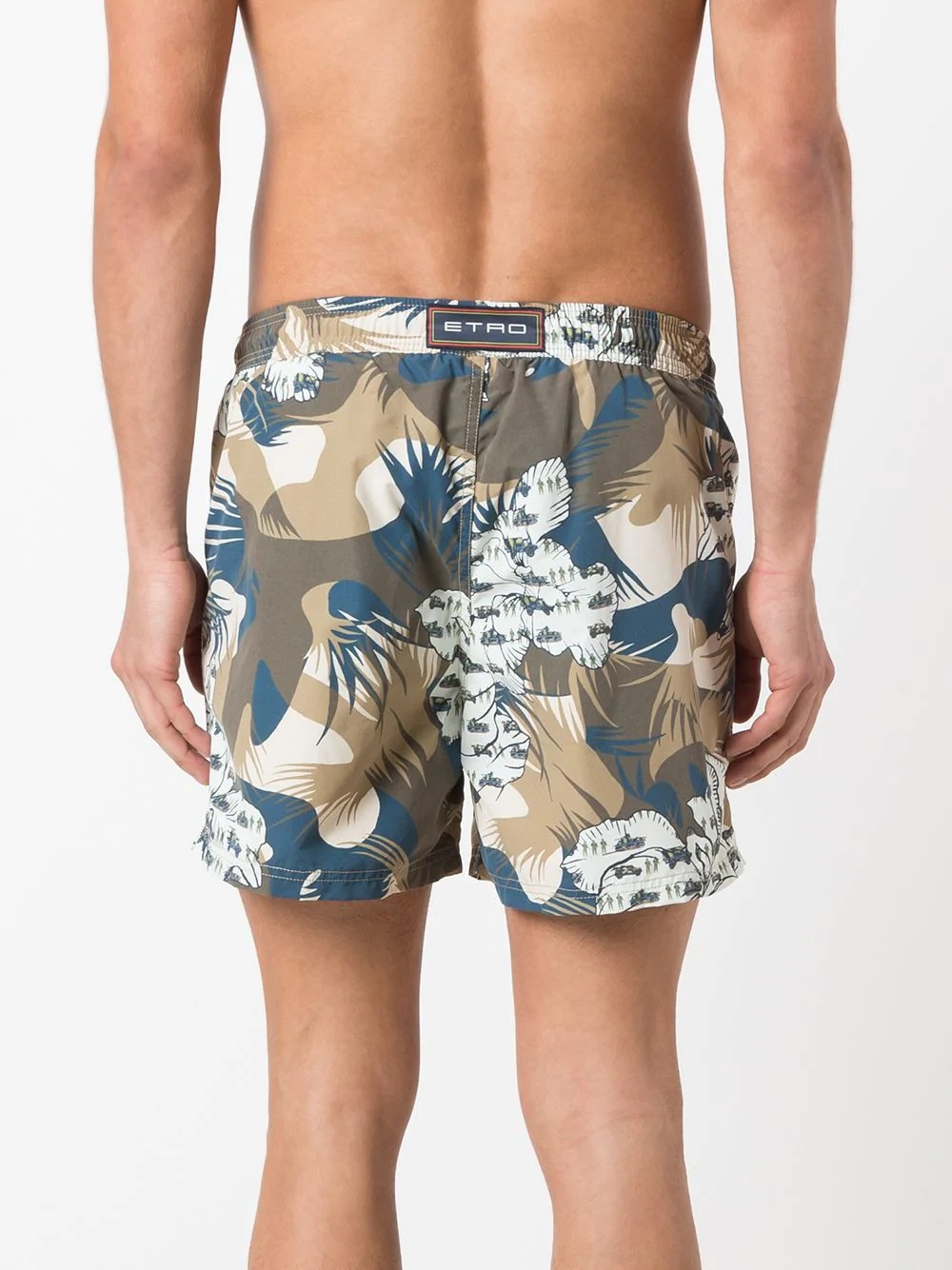 camouflage drawstring swim shorts - 3