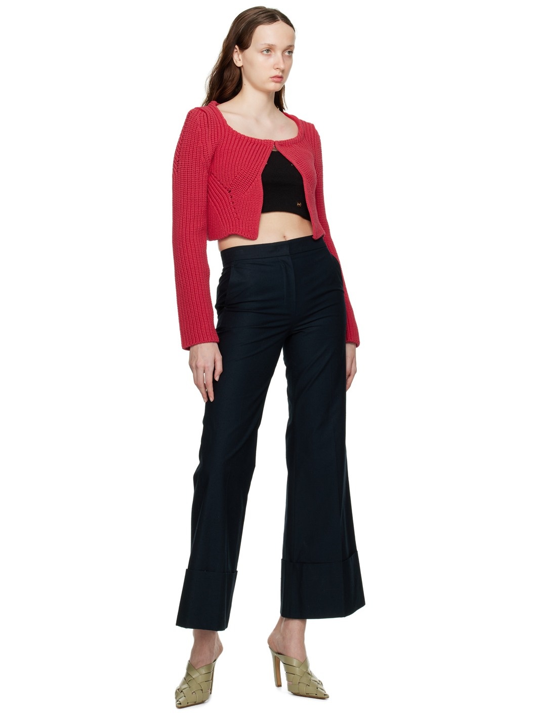 Red Chunky Cardigan - 4