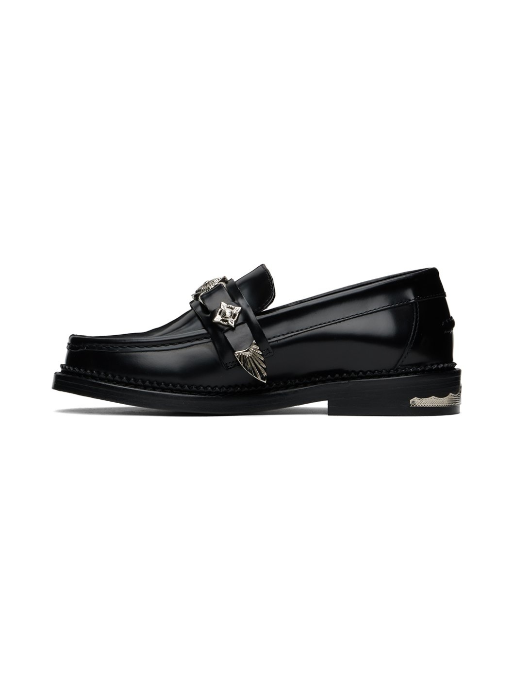 SSENSE Exclusive Black Metal Loafers - 3