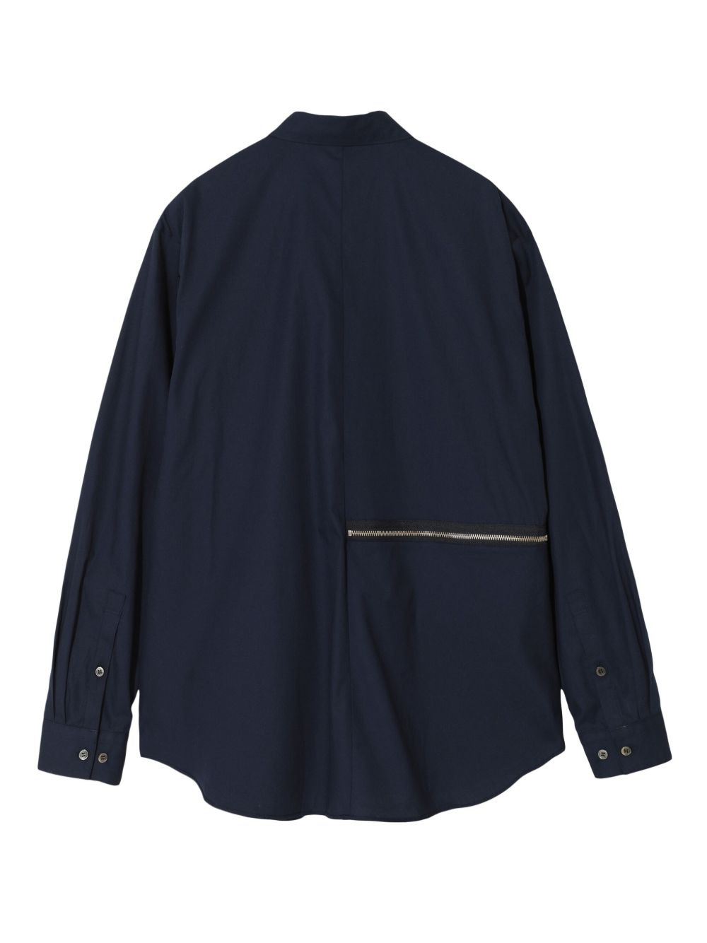 zip-detail draped shirt - 2