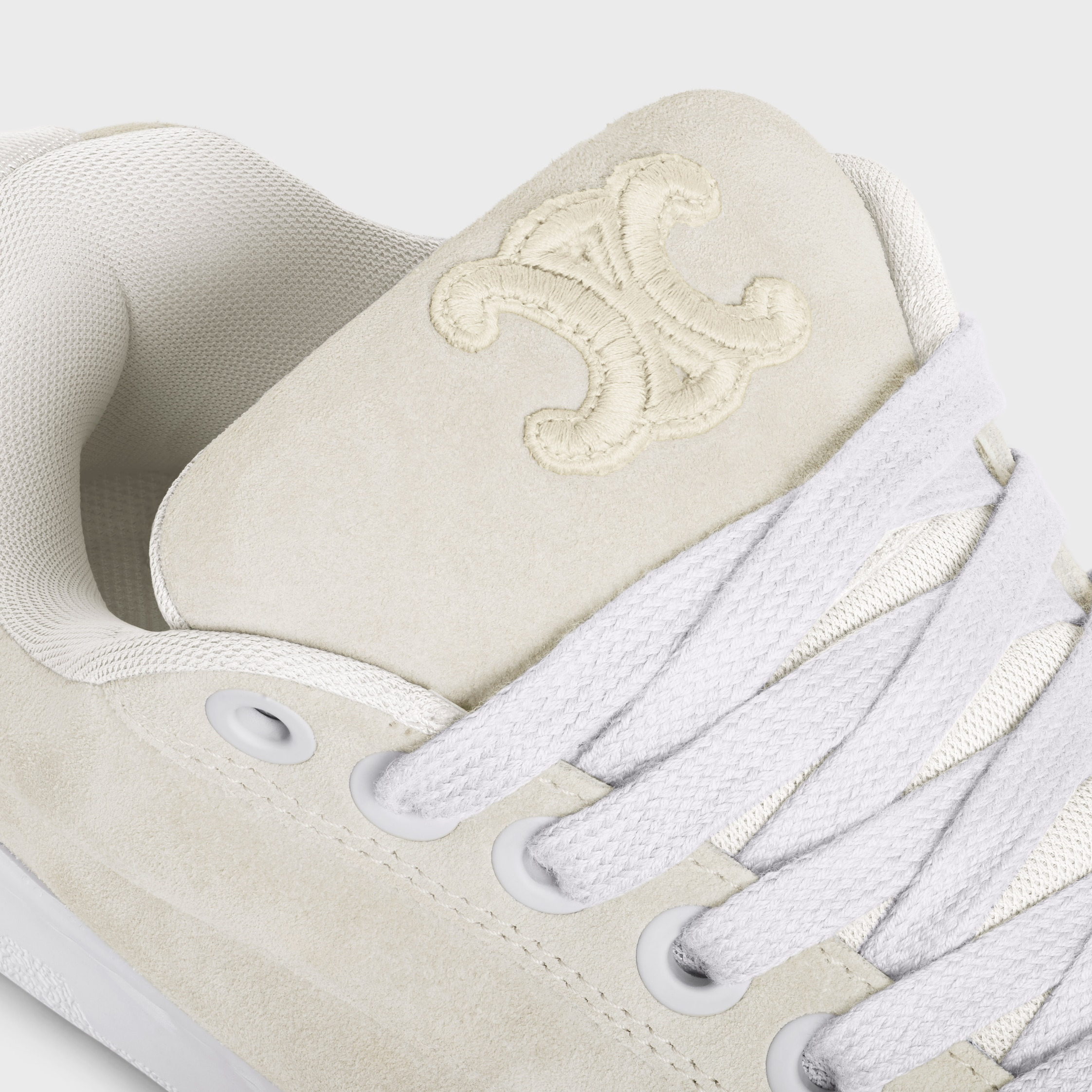 CELINE HUNTINGTON LOW LACE-UP SNEAKER in SUEDE CALFSKIN AND MESH - 5
