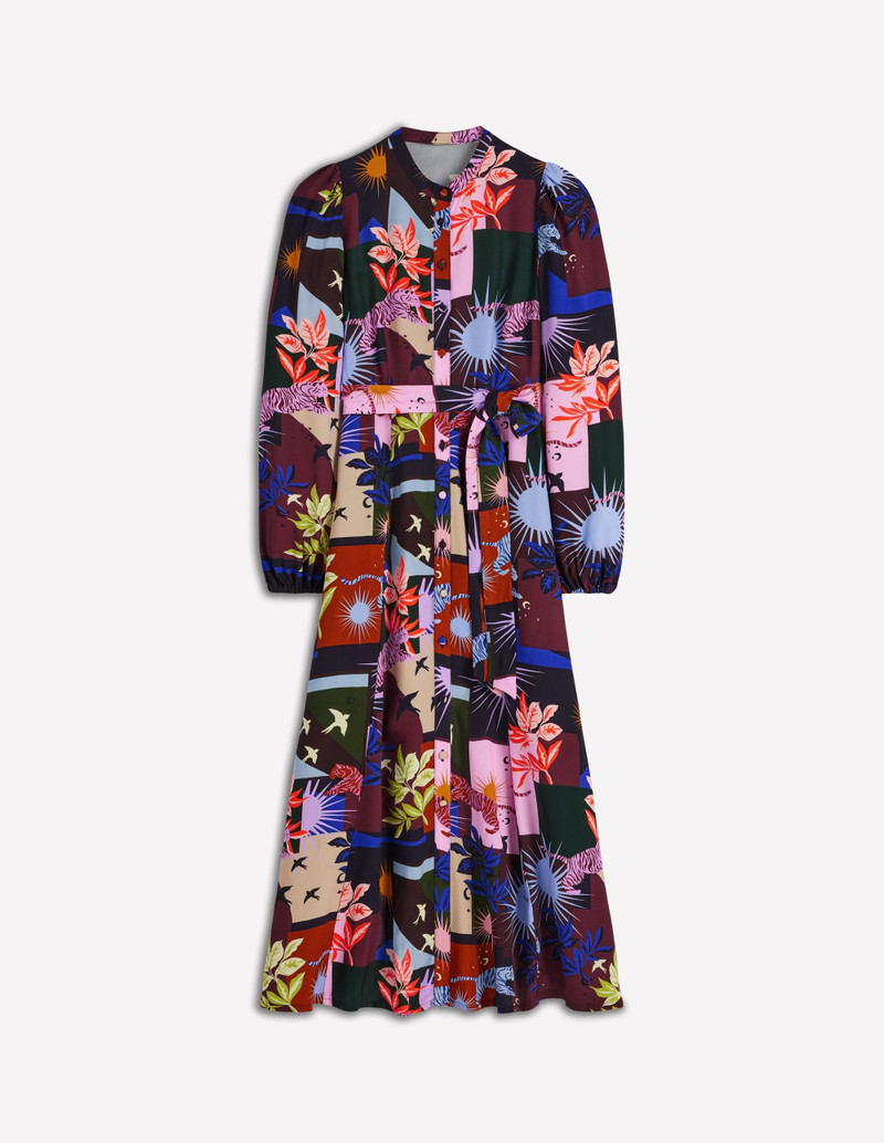 Mae Occasion Maxi Shirt Dress-Multi, Cosmic Savanna 1