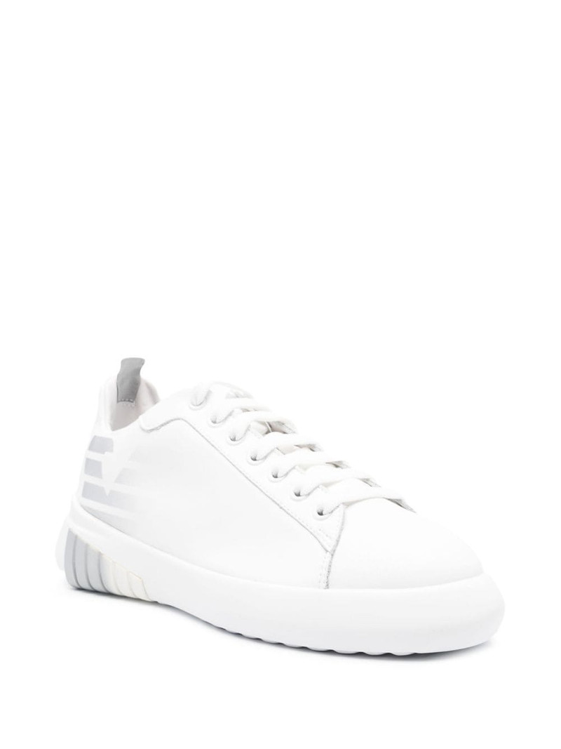 EMPORIO ARMANI logo-print leather sneakers outlook