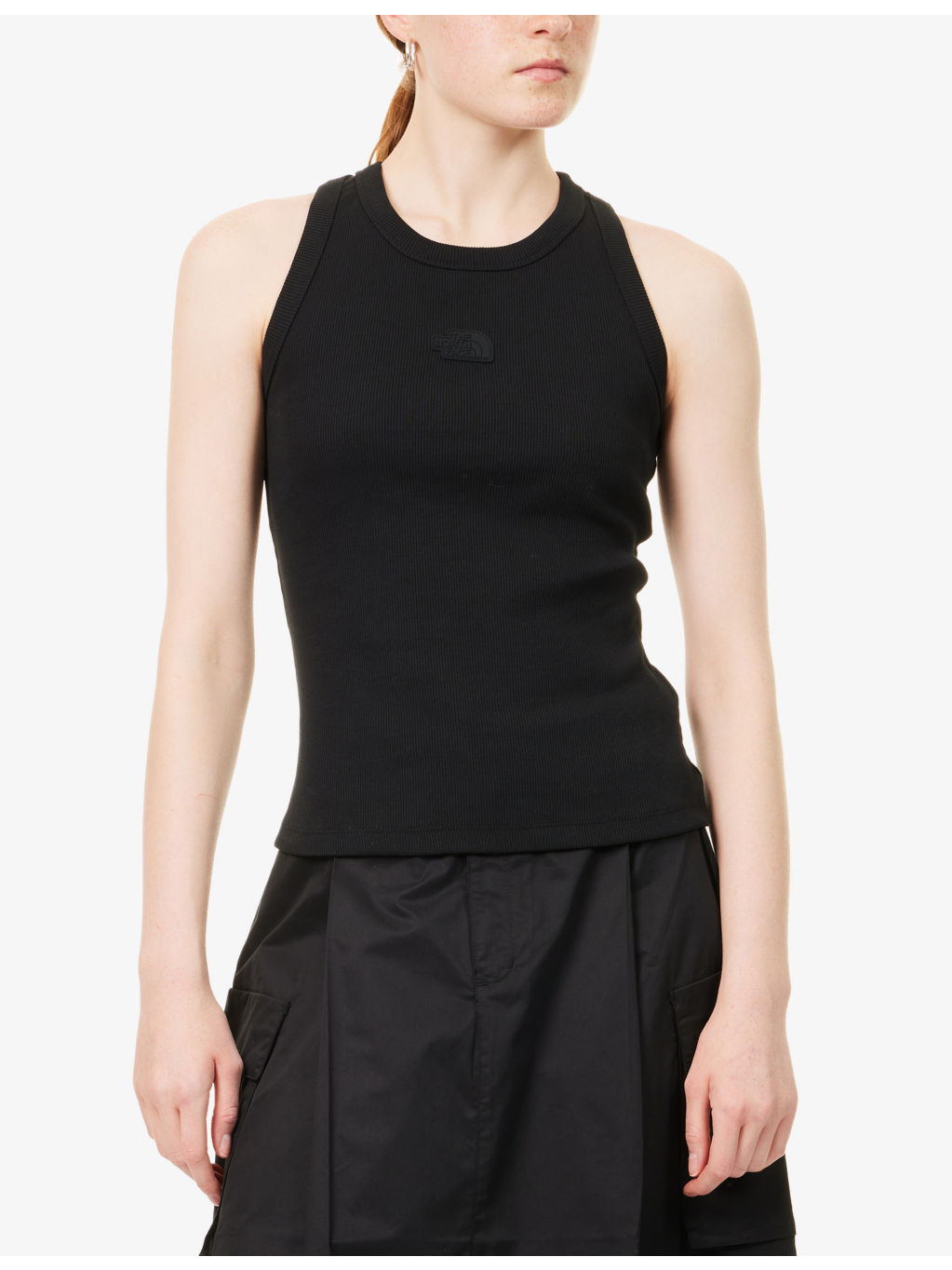 Ribbed Brand-Patch Stretch-Cotton Top - 3