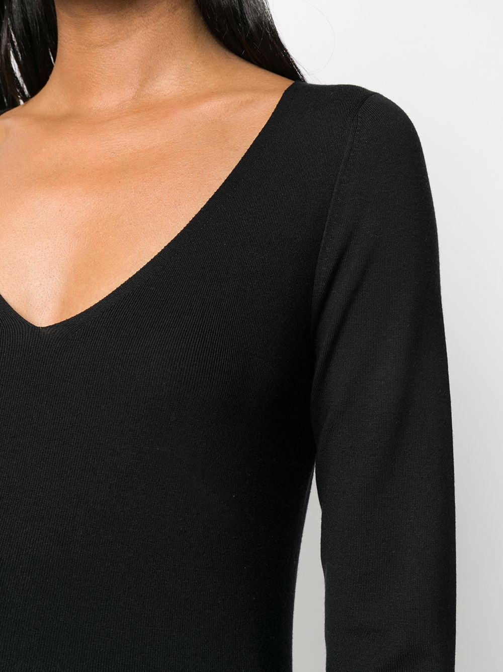 ribbed-knit scoop-neck top - 5