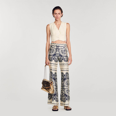 Sandro PATTERNED FLOATY TROUSERS outlook