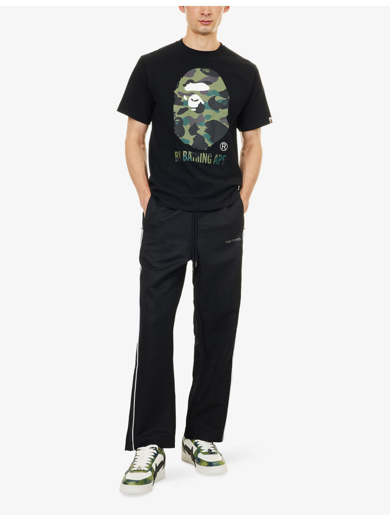 A BATHING APE® Bape Line Camo Logo-Embellished Woven Track Jogging Bottoms outlook