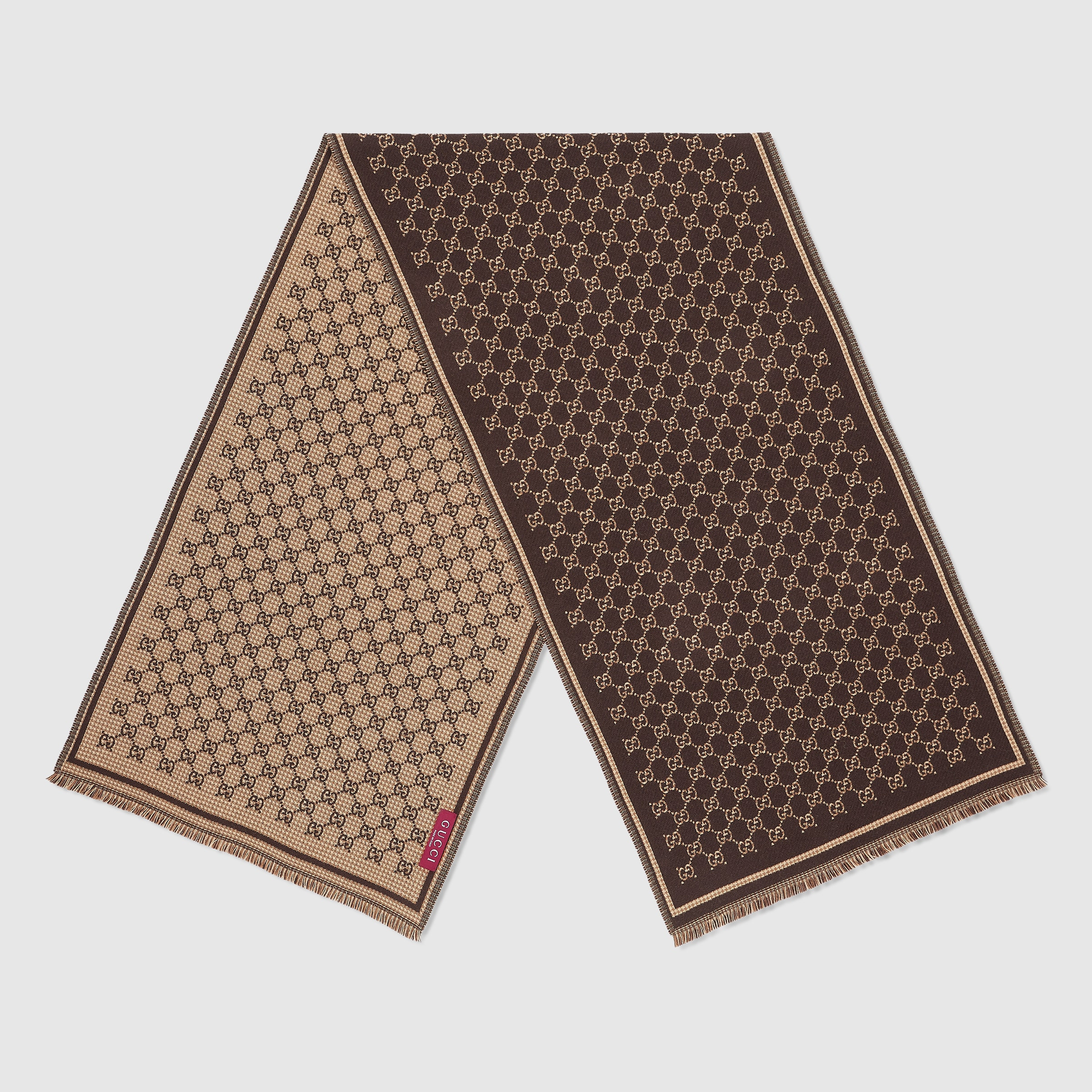 GG wool jacquard scarf - 2