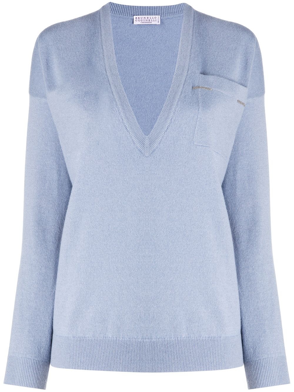 v-neck cashmere jumper - 1