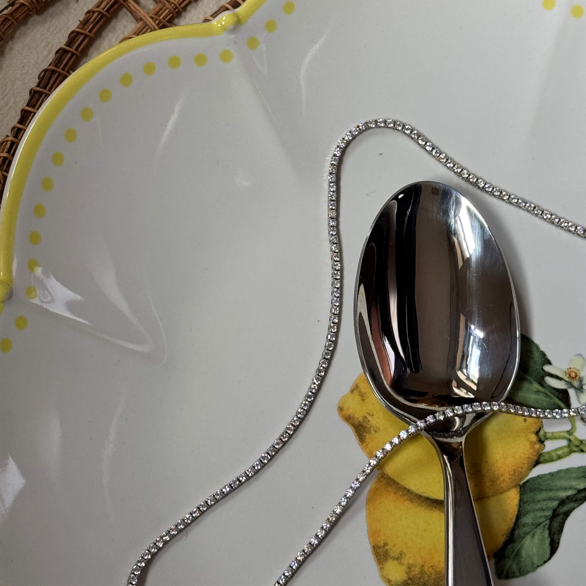 Unflippable Tennis Necklace in White Gold - 17