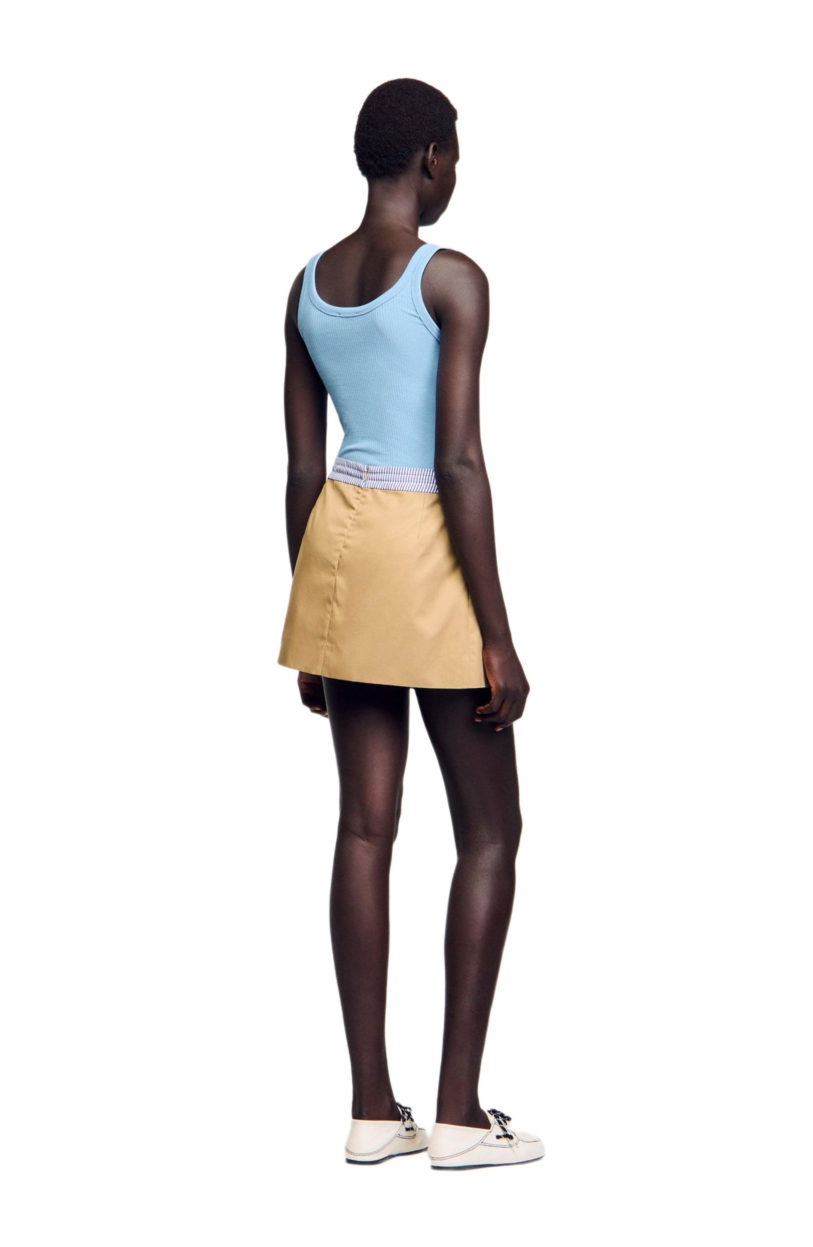SANDRO Short dual-material skirt in Beige at Nordstrom - 2